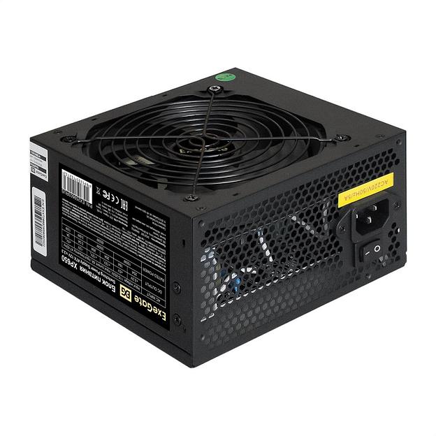 Exegate EX259603RUS-PC Блок питания 650W ExeGate XP650 (ATX, PC, 12cm fan, 24pin, 4pin, PCIe, 3xSATA, 2xIDE, black, кабель 220V в комплекте) фото 1