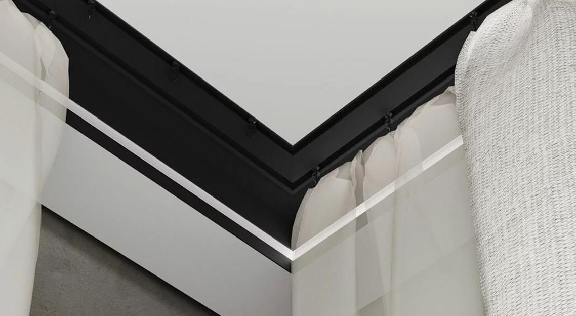 Скрытый профиль FerGipps М 02 с отступом черный ОПТ фото 5