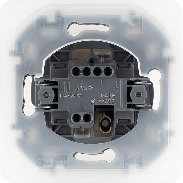 Legrand 673671 Переключатель IP44 - INSPIRIA - 10 AX - 250 В~ - слоновая кость фото 2