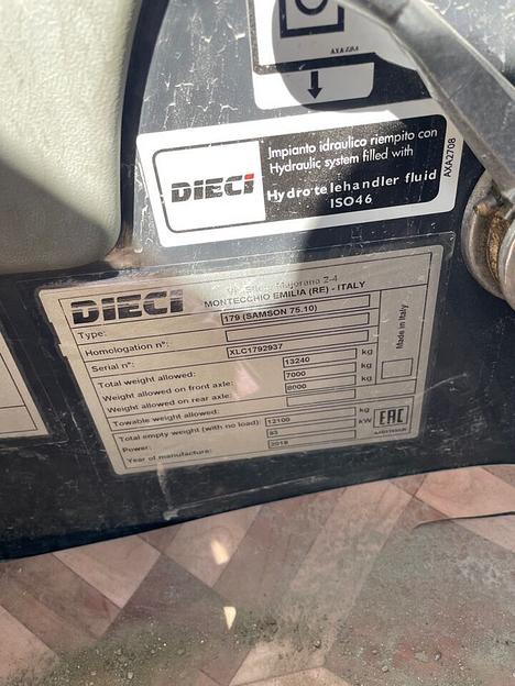 Телескопический погрузчик Dieci Samson 75.10, наработка 1473 м/ч фото 5