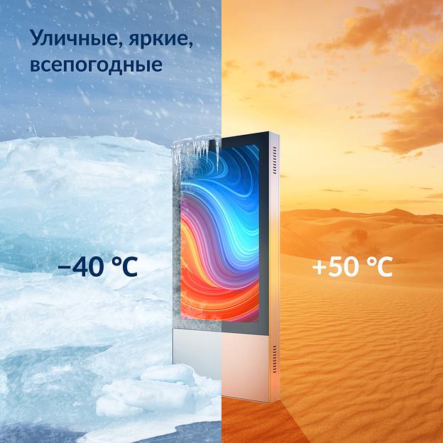 Отдельностоящие портретные Outdoor LCD-дисплеи 75″ фото 2