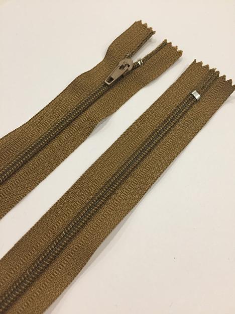 Молния брючная №4 20см.Светло-коричневый фото 1