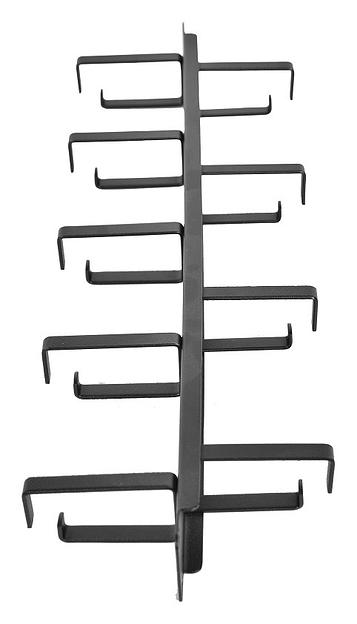 Кабельный органайзер Горизонтальный ЦМО ГКО-1-9-9005 двухсторонний кольца 1U шир.:19" глуб.:154.2мм фото 3