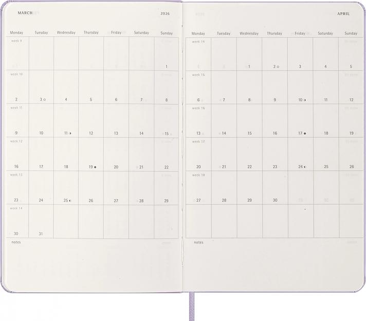 Ежедневник Moleskine CLASSIC Large 130х210мм 400стр. сиреневый фото 4