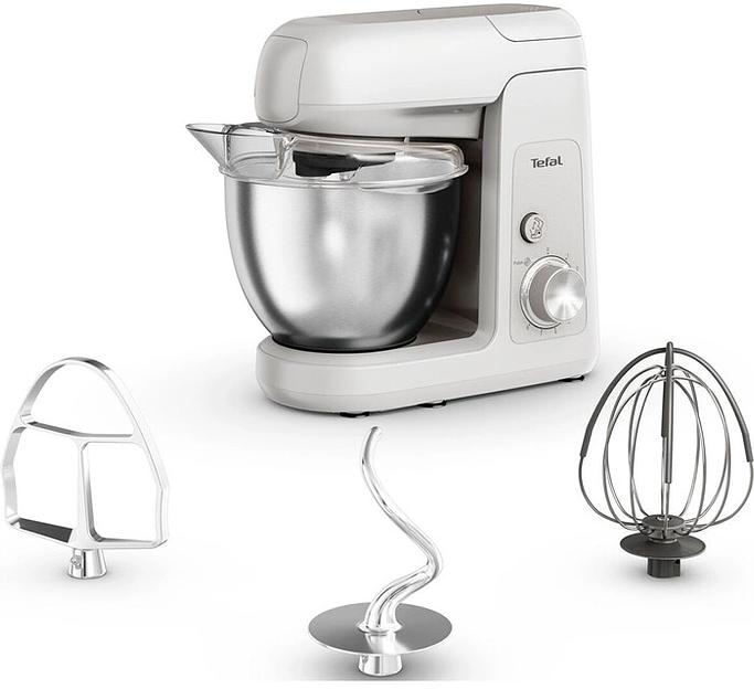 Кухонная машина Tefal Bake Partner QB520B38 планетар.вращ. 1100Вт серый/серебристый фото 2