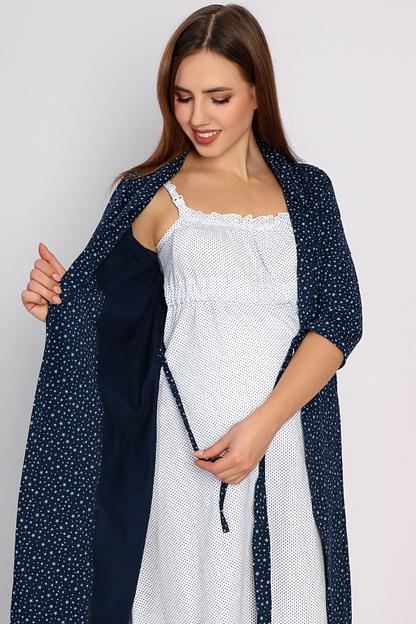 Комплект Style Magro для беременных и кормящих мам «Забота», тёмно-синий (голубые звезды), опт фото 4