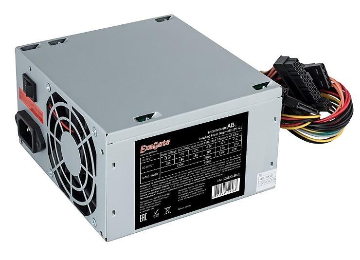 Exegate EX292142RUS Блок питания 600W ExeGate AB600 (ATX, 8cm fan, 24pin, 4pin, 3xSATA, 2xIDE, FDD) фото 1