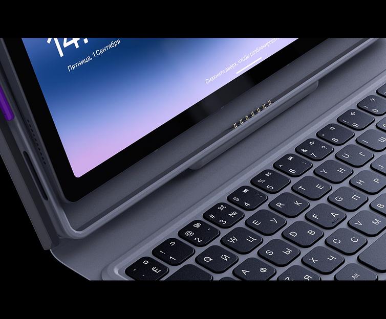 Чехол Kvadra K001G (Y23T01ACC003A) Чехол с клавиатурой для планшета KVADRA_T, модель K001G, цвет графит фото 2