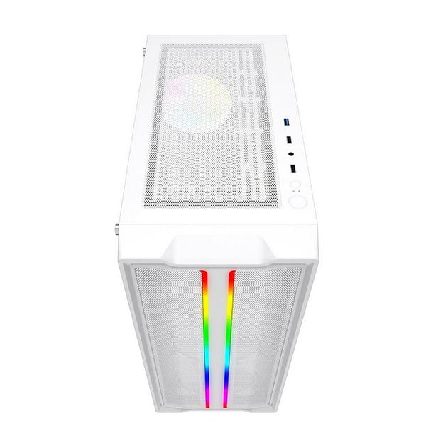 Корпус Powercase Mistral Evo White, Tempered Glass, 1x 120mm PWM ARGB fan + ARGB Strip + 3x 120mm PW фото 4