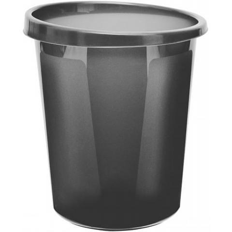 Корзина для бумаг 9л, цельная, серый, СТАММ КР61 фото 1
