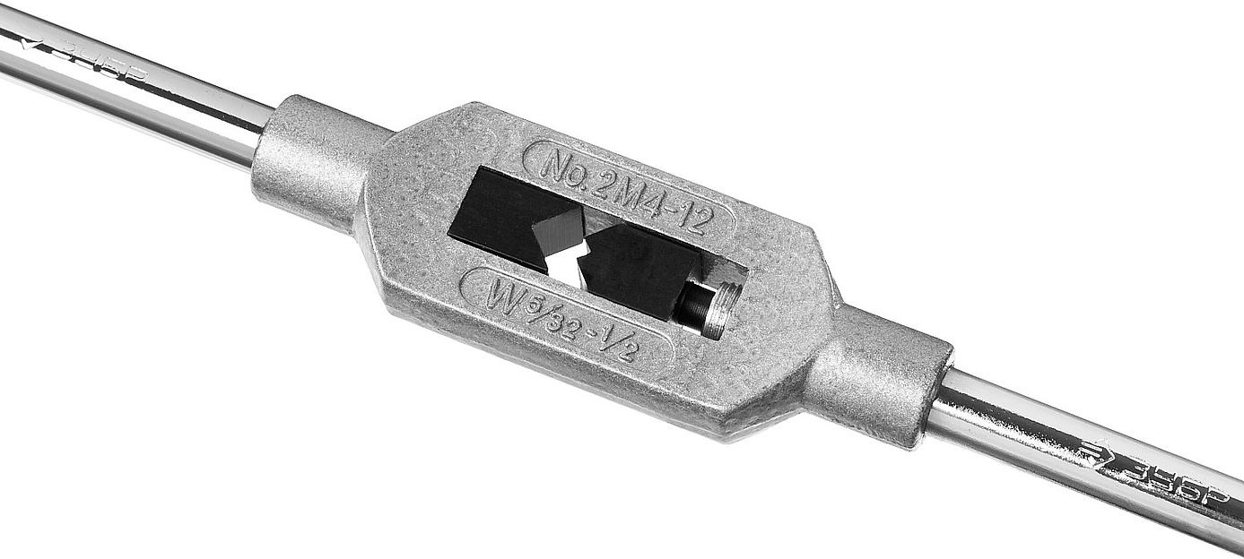 Метчикодержатель ЗУБР "МАСТЕР", с регулируемыми вкладышами, №2 М4-М12 L-280мм [28131-2_z01] фото 2