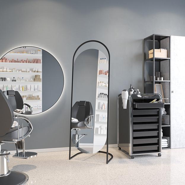 Зеркало в раме напольное, овальное 163 х 54 см, black ОПТ фото 2