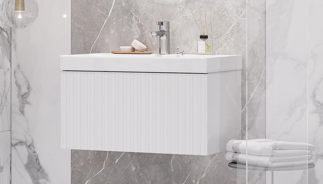 Тумба подвесная «COMPO» белая ОПТ фото 1