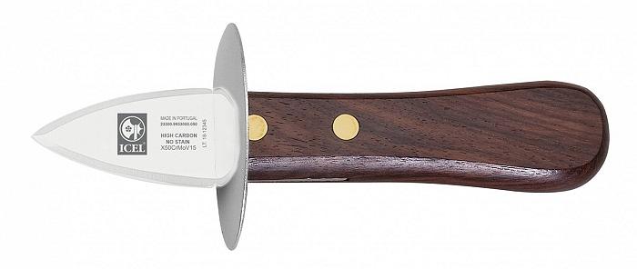 Нож для устриц и колки льда 50/155 мм. с ограничителем, ручка дерево Icel /1/6/ фото 1