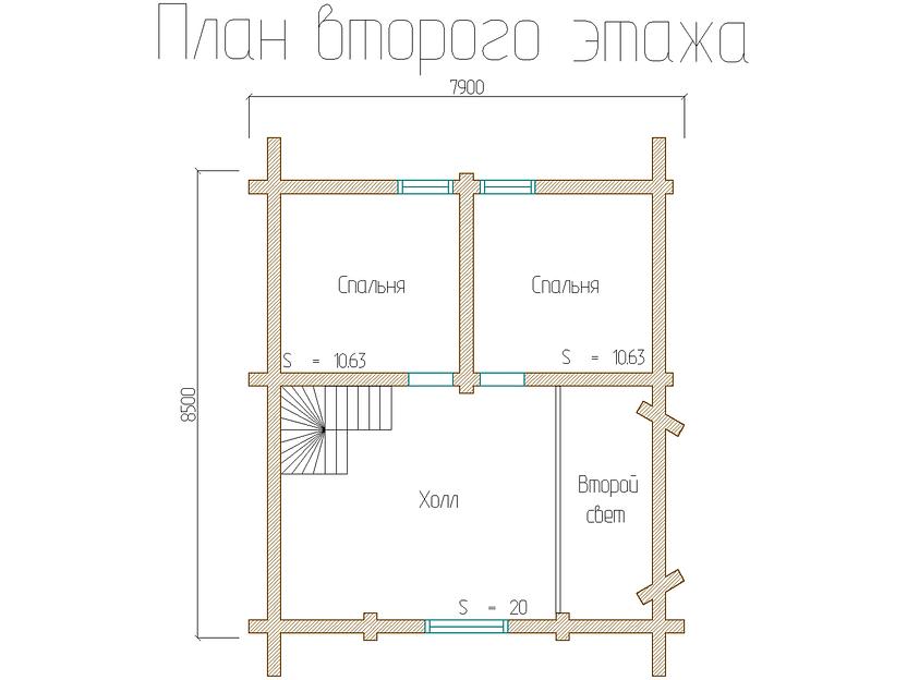 Проект дома ДД-106-4 12,6x8,5 фото 7