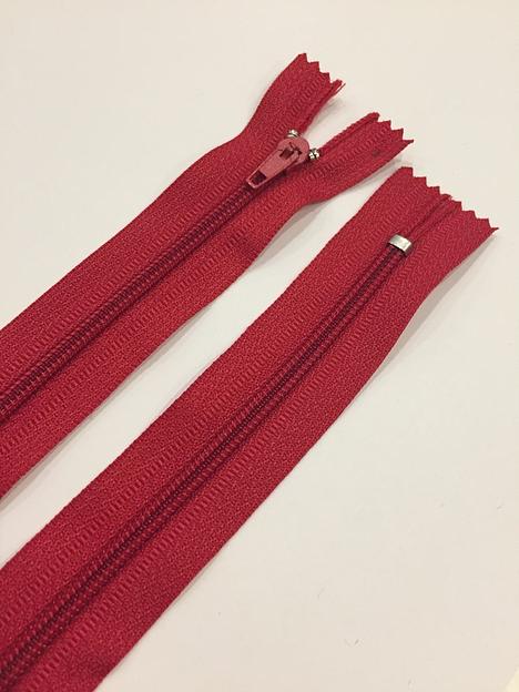 Молния брючная №4 18см. Красный фото 1