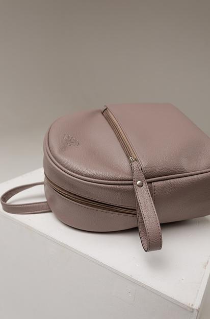 Рюкзак женский кожаный серо-бежевый опт фото 4