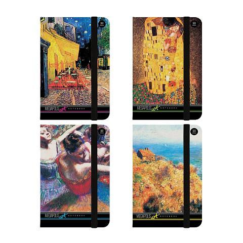 Записная книжка А6, 100л., клетка, MEGAPOLIS JOURNAL ART, на резинке, Bruno Visconti 3-478/01 фото 1