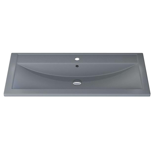 Раковина кварцевая для ванной Uperwood Foster Quartz 100 см, серая матовая, бетон фото 3
