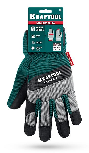 KRAFTOOL ULTIMATE р.XL (10), профессиональные комбинированные перчатки, работа с сенсорными экранами (11299-XL) фото 5