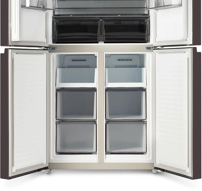 Холодильник Hyundai CM45043F 3-хкамерн. черная сталь фото 7