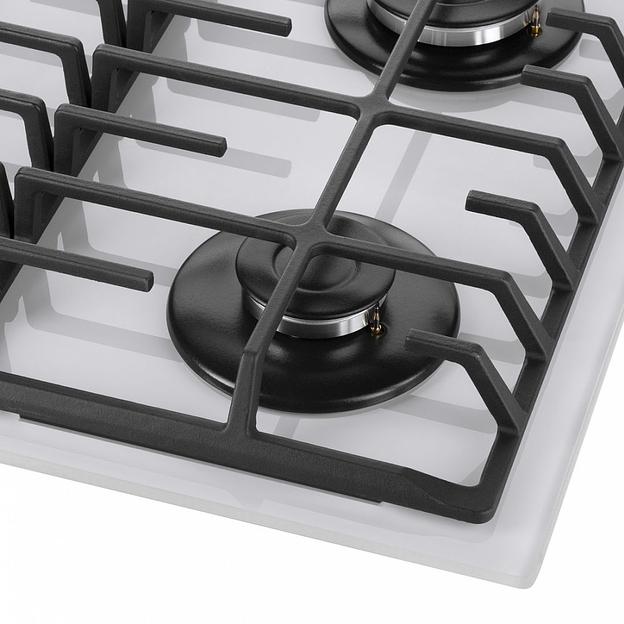 Газовая варочная поверхность Maunfeld EGHG.64.6CW/G белый фото 10