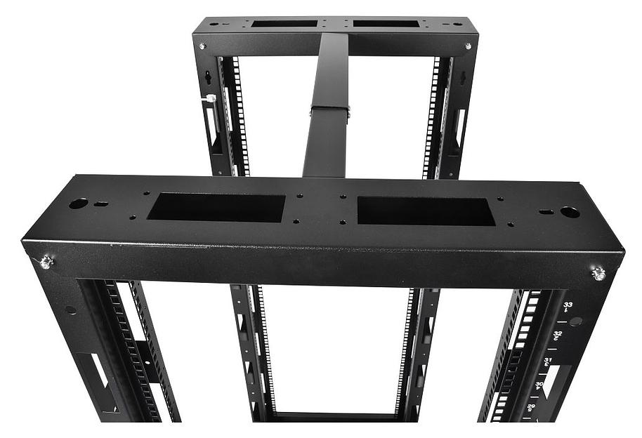 Стойка двухрамная ЦМО СТК-42.2-9005 42U 620ммX800мм направл.закл.гайки 350кг черный фото 3