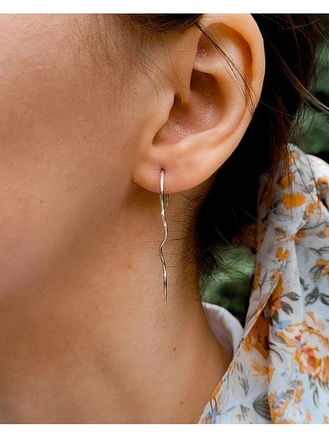 Серебряные серьги оригинальные необычной формы 925 фото 3