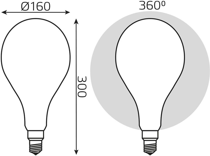 Лампа светодиодная Gauss Filament 179202210-D 10Вт цок.:E27 груша 220B 4100K св.свеч.бел.нейт. (упак.:1шт) фото 5