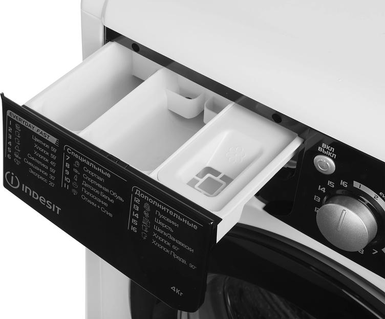 Стиральная машина Indesit MyTime EWUD 4105 BK CIS класс: A загр.фронтальная макс.:4кг белый фото 9