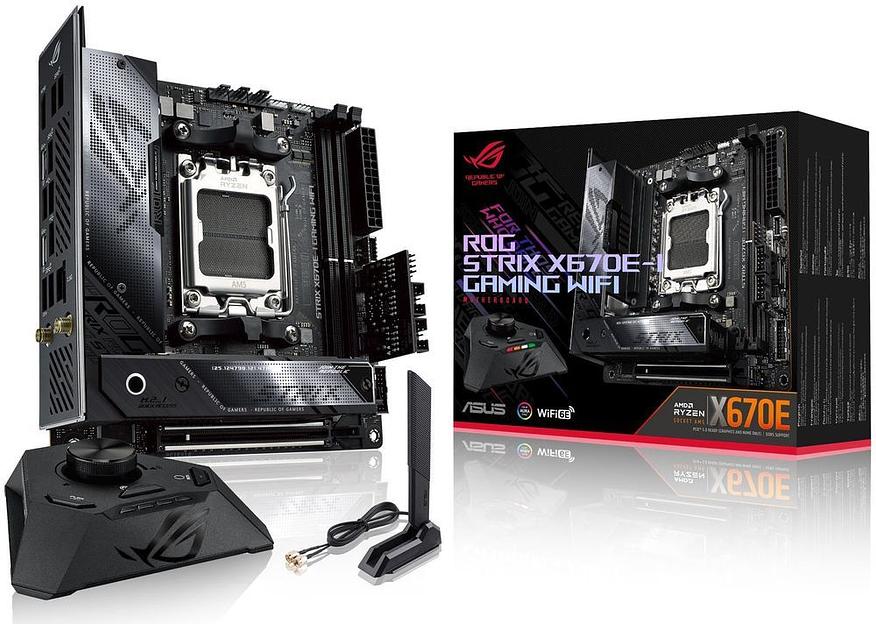 Материнская плата ASUS ROG STRIX X670E-E GAMING WIFI, Socket AM5, X670, 2*DDR5, HDMI + 2xUSB4, 2xSATA3 + RAID, M2, Audio, Gb LAN, USB 3.2, USB 2.0, mIATX; 90MB1B70-M0EAY0 (ROG STRIX X670E-I GAMING WIFI) фото 7