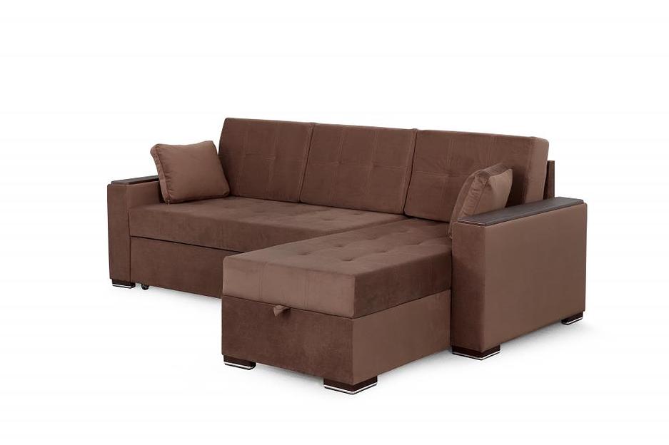 Угловой диван «Монако 1» СТАНДАРТ, Мора темно-коричневый фото 2
