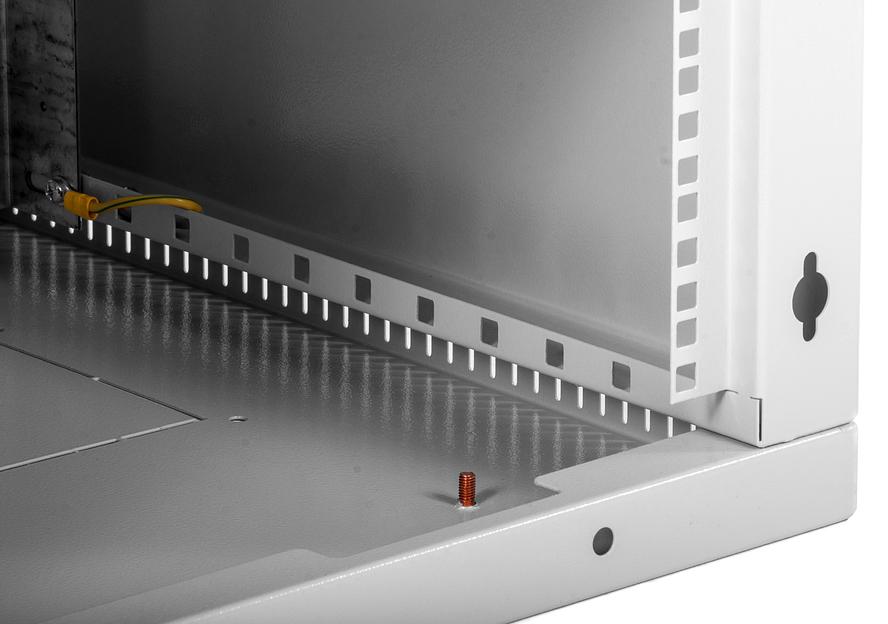 Шкаф коммутационный ЦМО ШРН-Э-6.650.1 6U 600x650мм пер.дв.металл несъемные 50кг серый фото 4