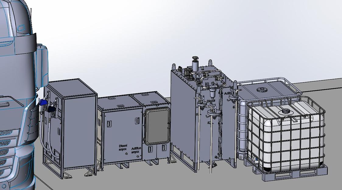 Автоматизированный стенд заправки дизельного топлива и AdBlue фото 1