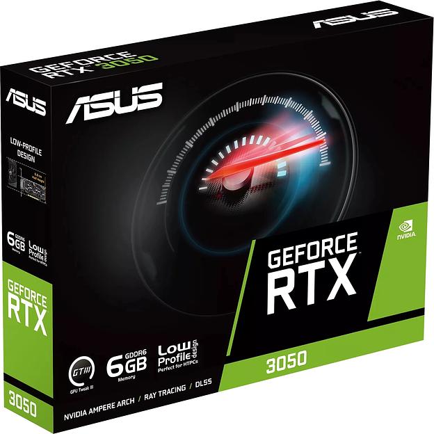 Видеокарта Asus PCI-E 4.0 RTX3050-O6G-LP-BRK NVIDIA GeForce RTX 3050 6Gb 96bit GDDR6 1507/14000 DVIx1 HDMIx1 DPx1 HDCP Ret low profile фото 7