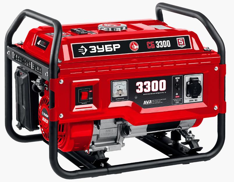 Бензиновый генератор ЗУБР, 3.3 кВт, серия «Мастер» (СБ-3300) фото 1