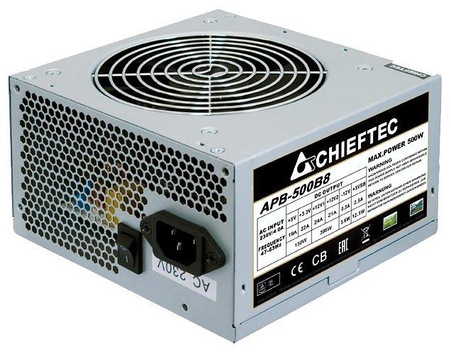 Блок питания Chieftec Value APB-500B8 (ATX 2.3, 500W, Active PFC, 120mm fan) OEM (APB-500B8) фото 1