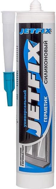 Герметик силиконовый универсальный JETFIX бесцветный 280мл фото 1