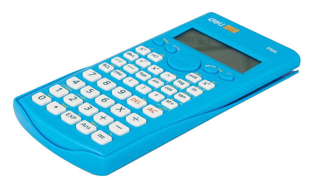 Калькулятор научный Deli E1710A/BLU синий 10+2-разр. фото 3