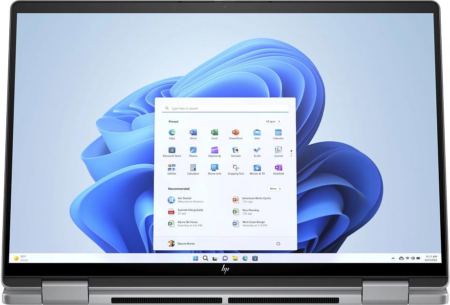 Ноутбук HP Envy x360 14-fa0011ci Ryzen 5 8640HS 16Gb SSD512Gb AMD Radeon Graphics 14" IPS Touch WUXGA (1920x1200) Windows 11 Home silver WiFi BT Cam (B18GYEA) фото 4