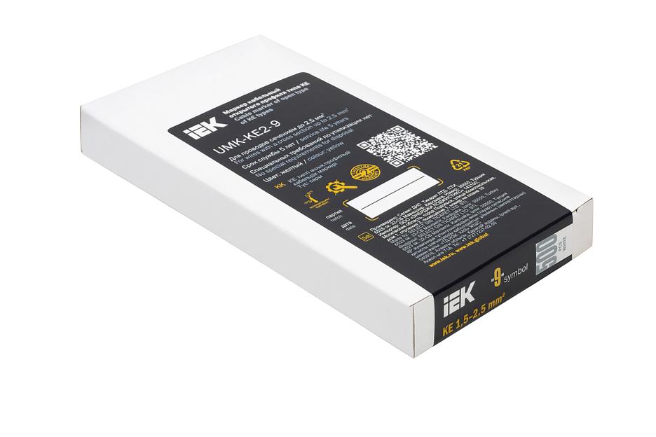 Маркер открытого типа KE 1,5-2,5мм2 символ '9' (500шт/упак) IEK фото 2