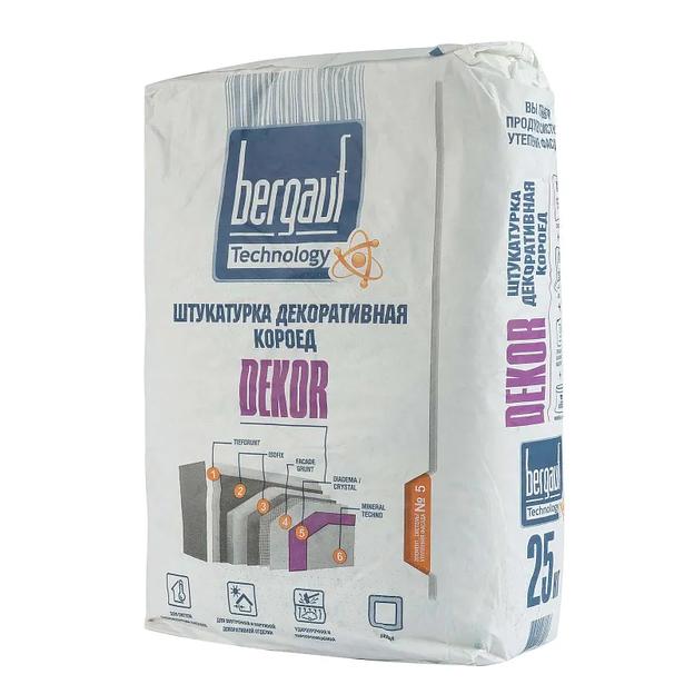 Штукатурка декоративная Bergauf Dekor короед 2,5мм белая 25кг фото 1