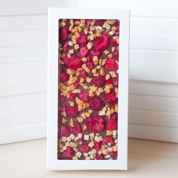 Молочный шоколад ручной работы Chocolove с персиком, абрикосом и малиной фото 1