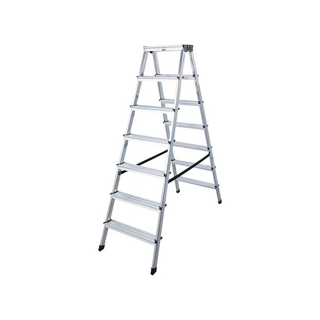 Двусторонняя стремянка Dopplo, 2×7 ступеней, РВ 3.29 м фото 2