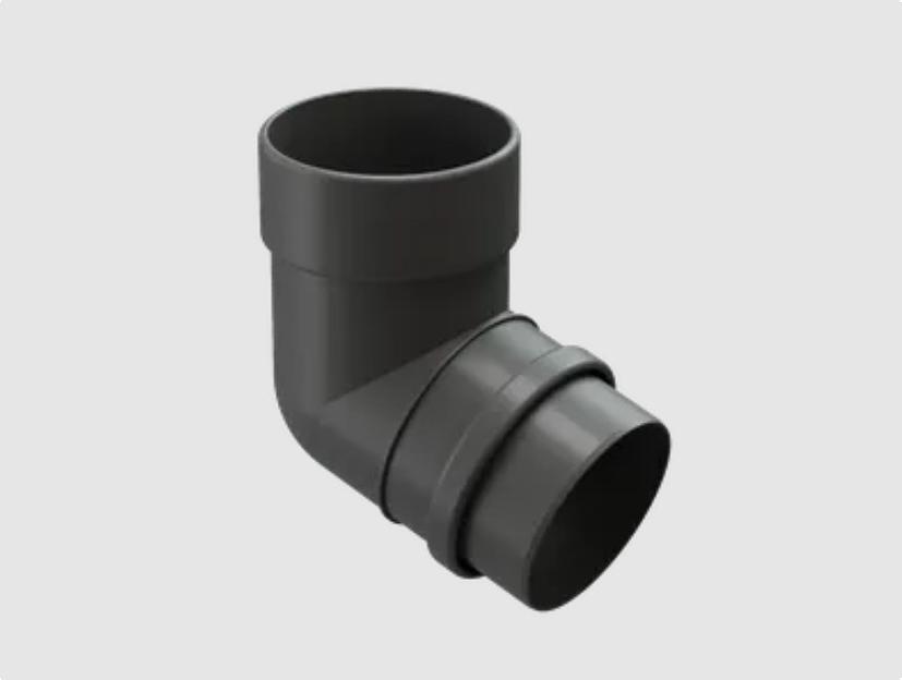 Водосток ПВХ Docke Lux Колено 72° «LUX» графит фото 1