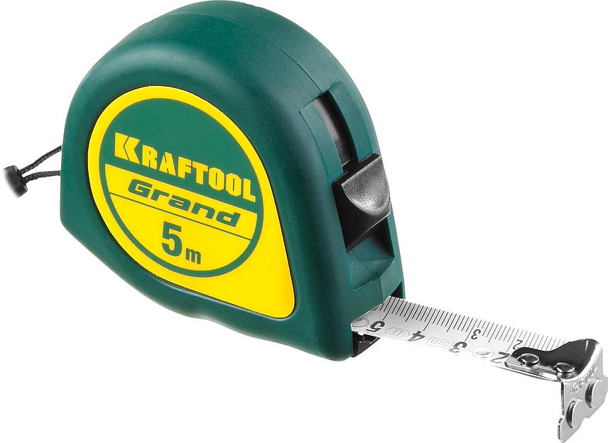 KRAFTOOL Grand, 5 м х 19 мм, рулетка (34022-05-19) фото 1