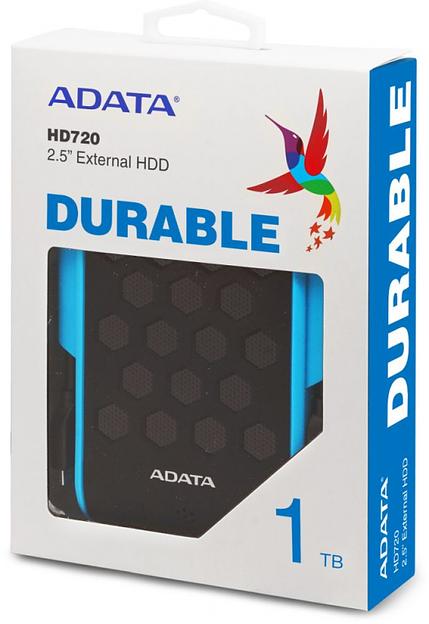 Жесткий диск A-Data USB 3.0 1Tb AHD720-1TU31-CBL HD720 DashDrive Durable (5400rpm) 2.5" синий фото 4