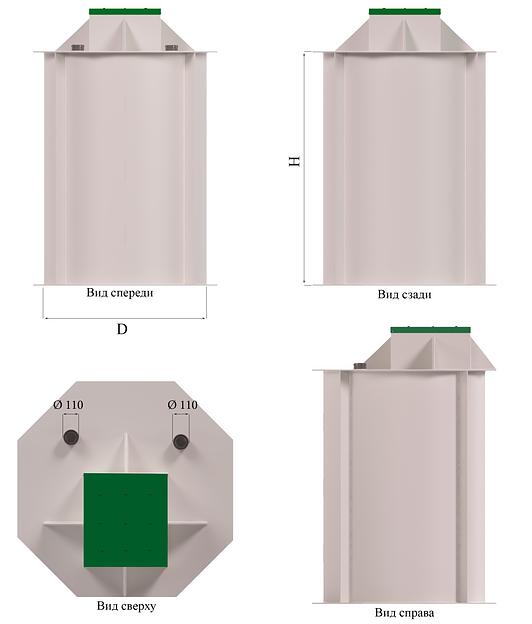 Пластиковый погреб Экосети «Круглый» фото 3