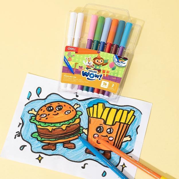 Фломастеры Deli EC167 Colorwow ПВХ с подвесом (8шт.) фото 2