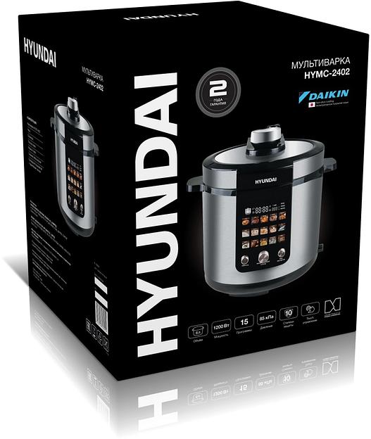 Мультиварка-скороварка Hyundai HYMC-2402 6л 1200Вт серебристый/черный фото 2